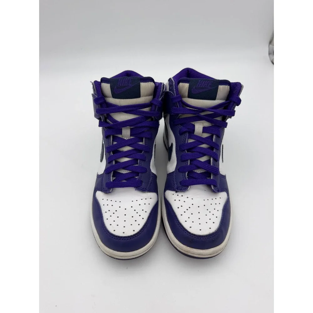 Nike Dunk High Court Purple White Kids Sneakers DH9751-100 5Y